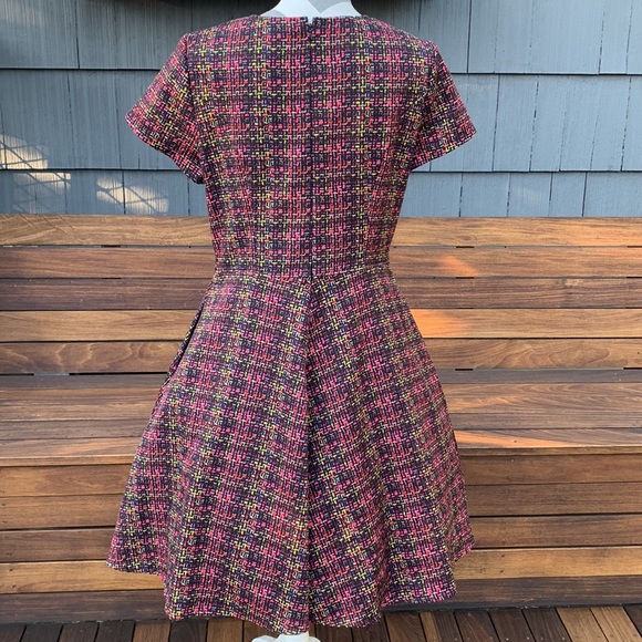 Eshakti XL Pink Yellow Sweater-Print Swoop Neckline - Picture 4 of 7